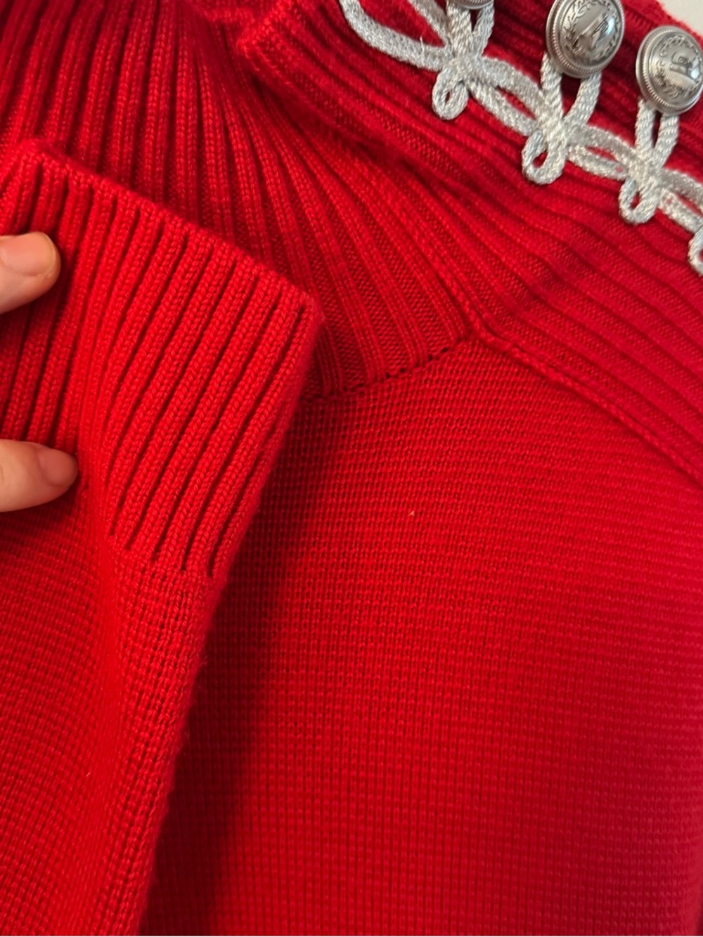 PACO RABANE X H&M red wool sweater  unisex M - Picture 9 of 13